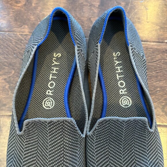 Rothy's The Loafer black and grey herringbone knit - Picture 2 of 4